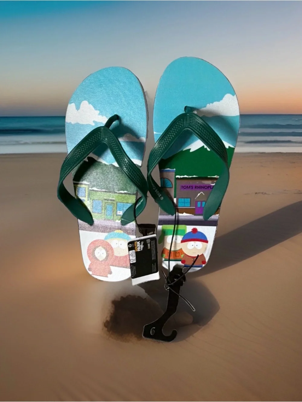 South Park sandals flip nwt